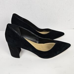 Marc Fisher Caitlin Black Suede Pumps/Heels Minimalist Contemporary 9.5
